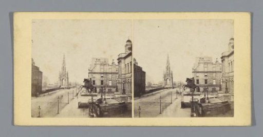 View of Princes Street and the Scott Monument in Edinburgh