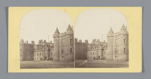 View of the Palace of Holyroodhouse in Edinburgh