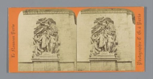 Sculptural group on the Arc de Triomphe in Paris, representing the victory of the Peace of Schönbrunn