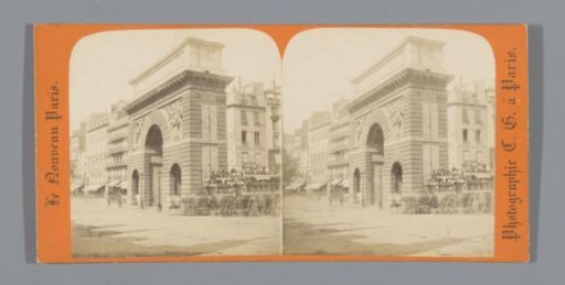 View of the Porte Saint-Martin in Paris