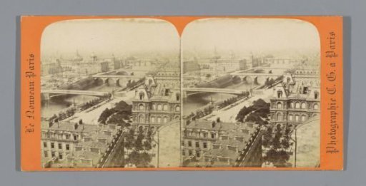 View of bridges over the Seine in Paris