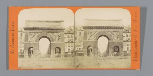 View of the Porte Saint-Martin in Paris