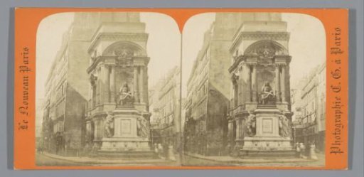 View of the Fontaine Molière in Paris