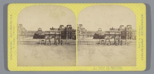 Place du Carrousel in Paris, viewed from the Palais des Tuileries