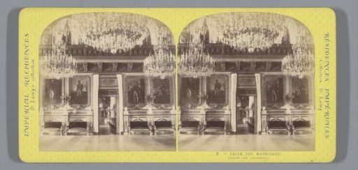 Interior of the Hall of Marshals in the Palais des Tuileries in Paris