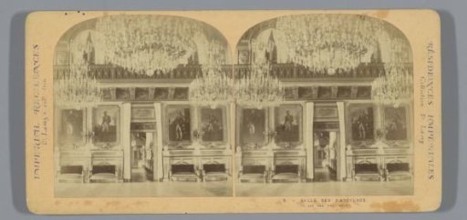 Interior of the Hall of Marshals in the Palais des Tuileries in Paris