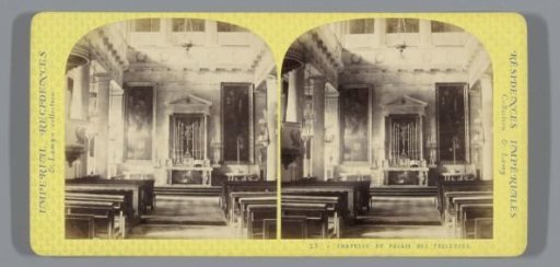 Interior of the chapel in the Palais des Tuileries in Paris