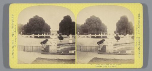 View of a pond in the Park of Saint-Cloud