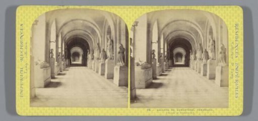 Gallery of statues in the Palace of Versailles