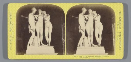Statue group in the Palace of Versailles, representing the Three Graces