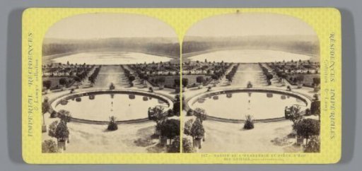 View of ponds in the garden of Versailles
