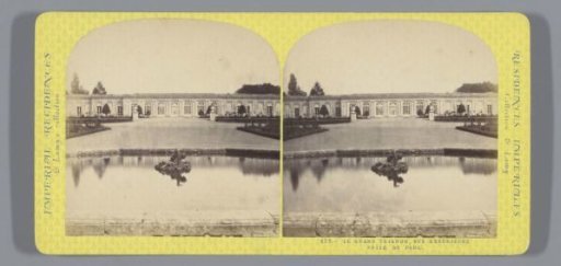 View of the Grand Trianon in the garden of Versailles