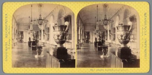 Gallery of Cotelle in the Grand Trianon with two vases