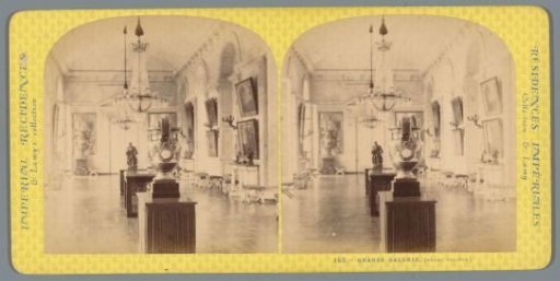 Gallery of Cotelle in the Grand Trianon with a vase and a sculpture
