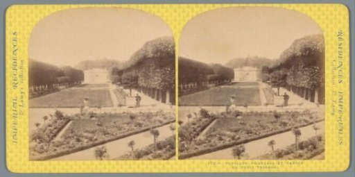 View of the Pavillon Français and the garden of the Petit Trianon