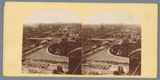 View of the Seine and various bridges in Paris