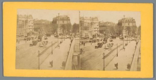 View of the Pont au Change and the Fontaine du Palmier in Paris