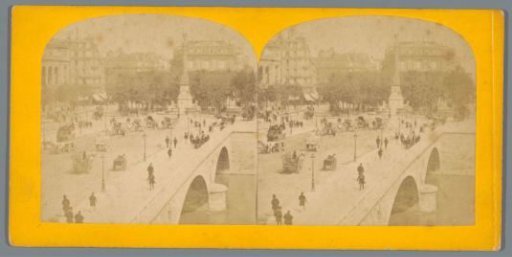 View of the Pont au Change and the Fontaine du Palmier in Paris