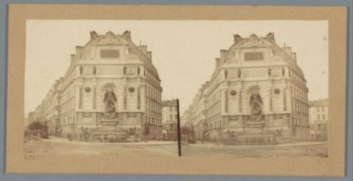 View of the Fontaine Saint-Michel in Paris