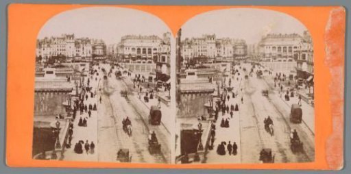 View of the Pont Neuf in Paris with an equestrian statue of Henry IV of France