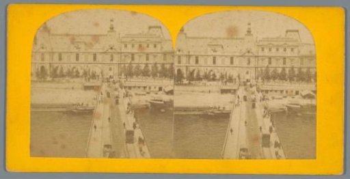View of the Pont du Carrousel in Paris