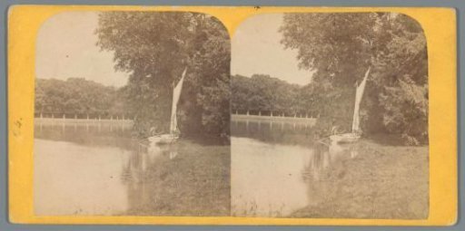 Boat on a lake in the Bois de Boulogne in Paris
