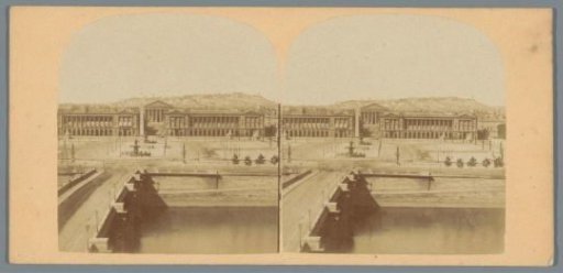 View of the Hôtel du Garde-Meuble and the Hôtel de Crillon on the Place de la Concorde and La Madeleine in Paris