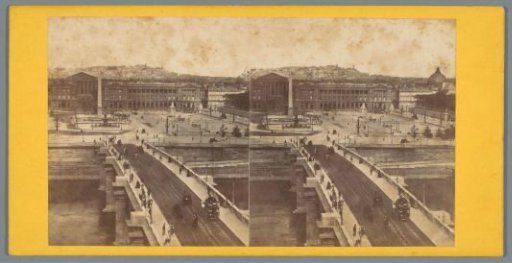 View of the Pont de la Concorde, Place de la Concorde and La Madeleine in Paris