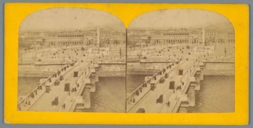 View of the Pont de la Concorde, Place de la Concorde and La Madeleine in Paris