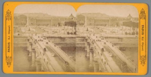 View of the Pont de la Concorde, Place de la Concorde and La Madeleine in Paris