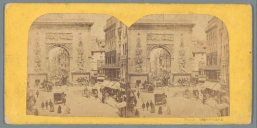 View of the Porte Saint-Denis in Paris