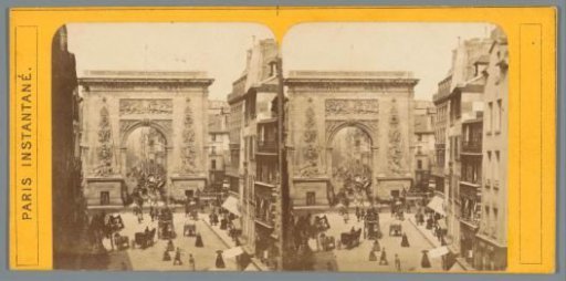 View of the Porte Saint-Denis in Paris