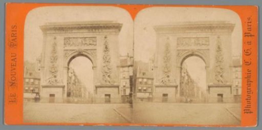 View of the Porte Saint-Denis in Paris