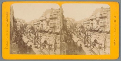 View of the Boulevard Saint-Martin in Paris