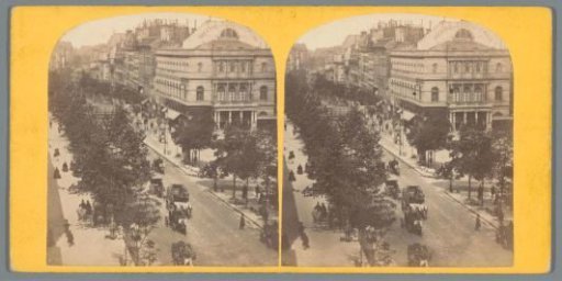 View of the Boulevard Saint-Martin in Paris
