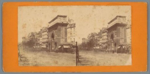 View of the Porte Saint-Martin in Paris
