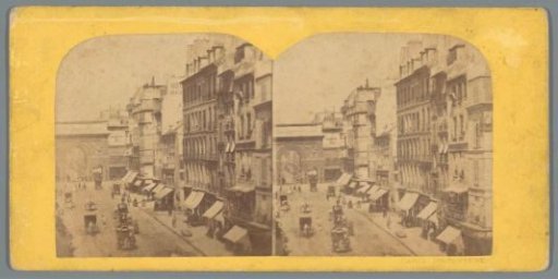 View of the Porte Saint-Martin in Paris