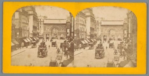 View of the Porte Saint-Martin in Paris