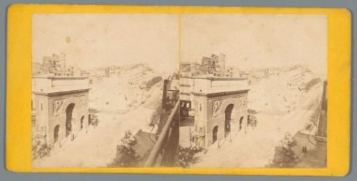 View of the Porte Saint-Martin in Paris