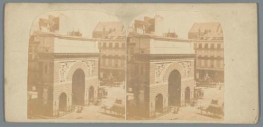 View of the Porte Saint-Martin in Paris