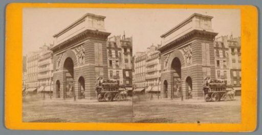 View of the Porte Saint-Martin in Paris