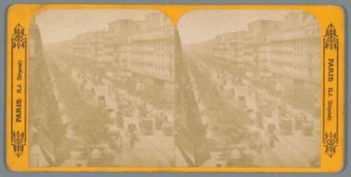 View of the Boulevard de Sébastopol and the Boulevard de Strasbourg in Paris