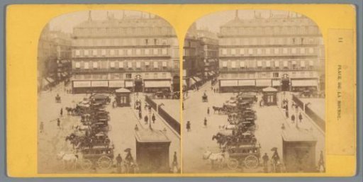 View of the Place de la Bourse in Paris