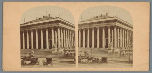 View of the Paris Bourse or the Palais Brongniart in Paris