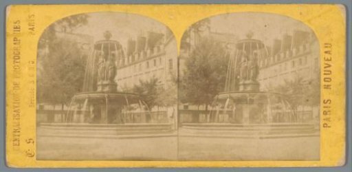 View of the Fontaine Louvois in Paris