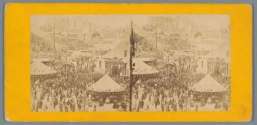 View of festivities on the Place Saint-Pierre in Paris