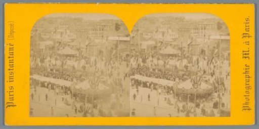 View of festivities on the Place Saint-Pierre in Paris