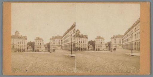 View of a square, presumably in Paris