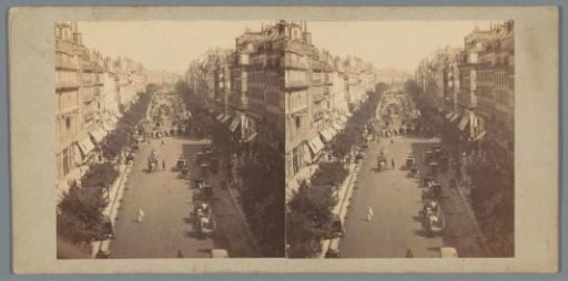 View of the Boulevard des Italiens in Paris