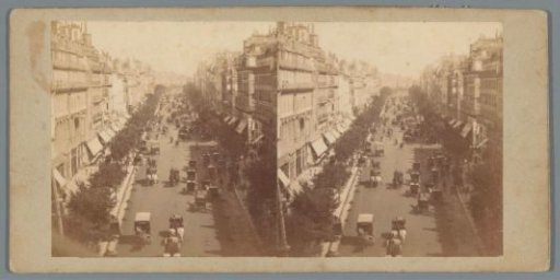 View of the Boulevard des Italiens in Paris
